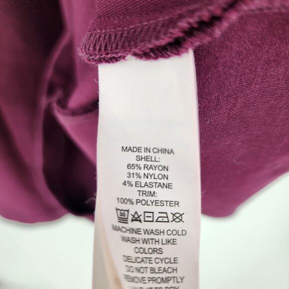 Kate Spade Bell Sleeve Ponte Purple Fit Flare Pockets Dress Size Medium - Picture 4 of 6